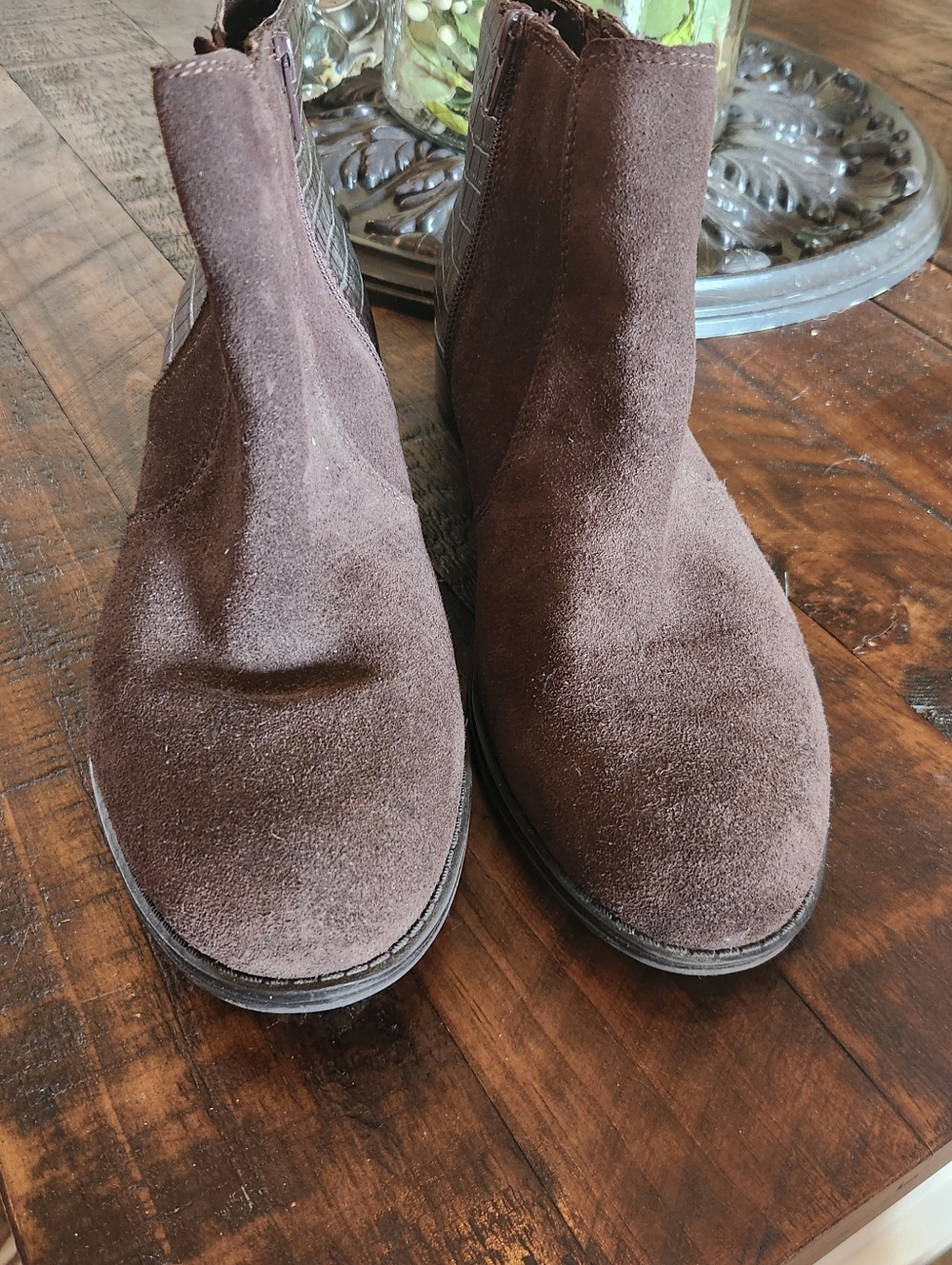 New! Naturalizer Jump ankle boots made of leather and suede! Women's Size 11 - Picture 6 of 8